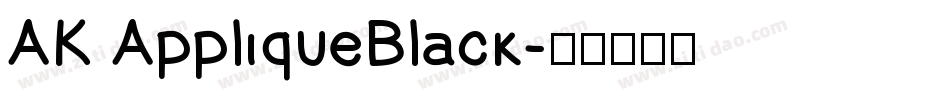 AK AppliqueBlack字体转换